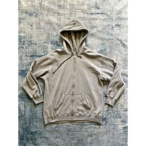 Hollister Heathered Gray Full Zip Hoodie Medium